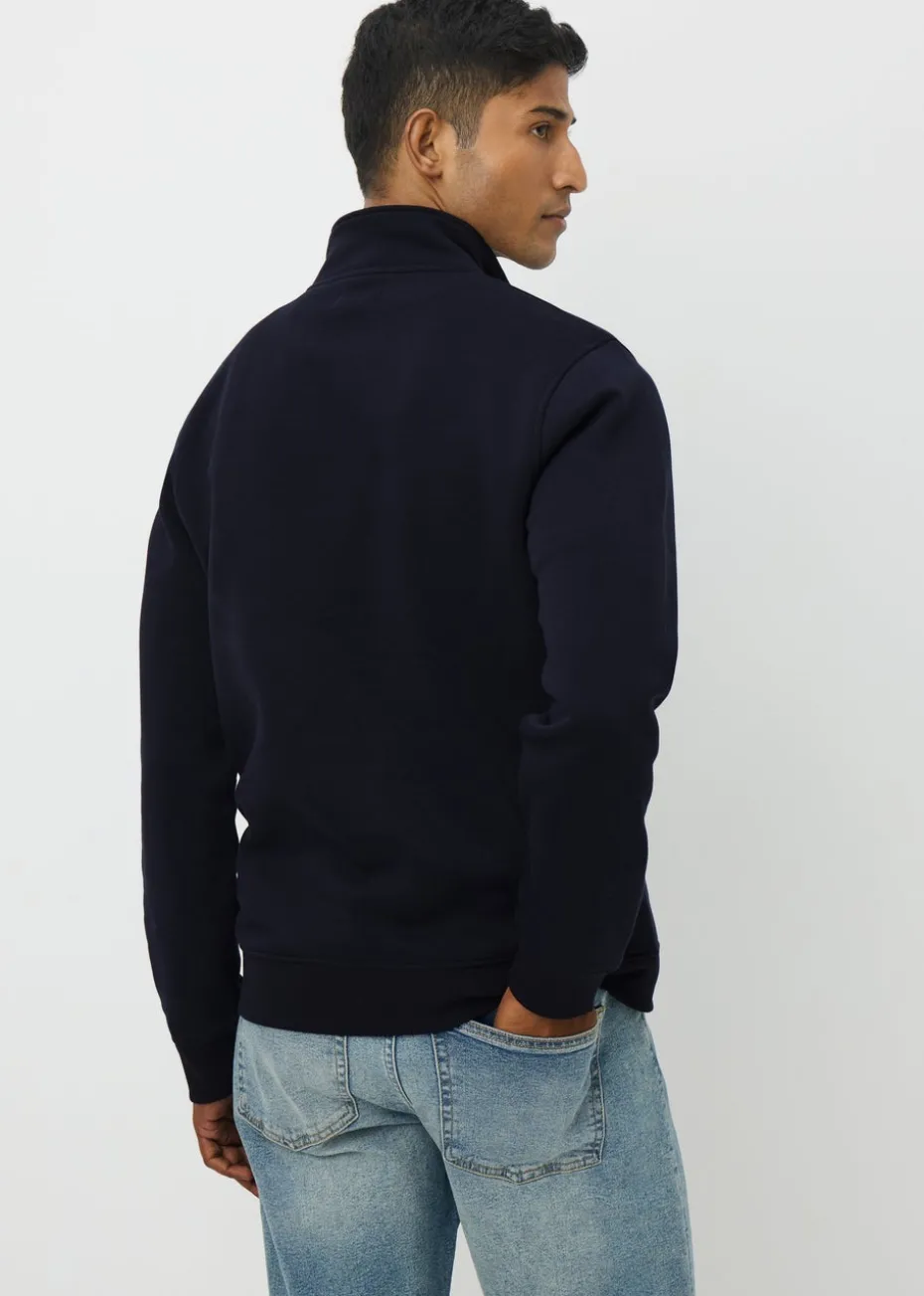 Navy Funnel 1/4 Zip Sweatshirt
