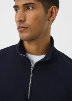 Navy Funnel 1/4 Zip Sweatshirt