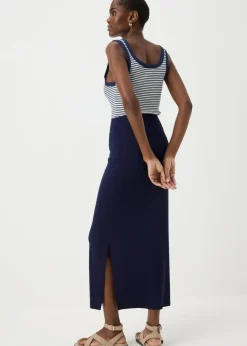 Navy Jersey Maxi Skirt