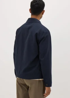 Navy Linen Blend Shacket