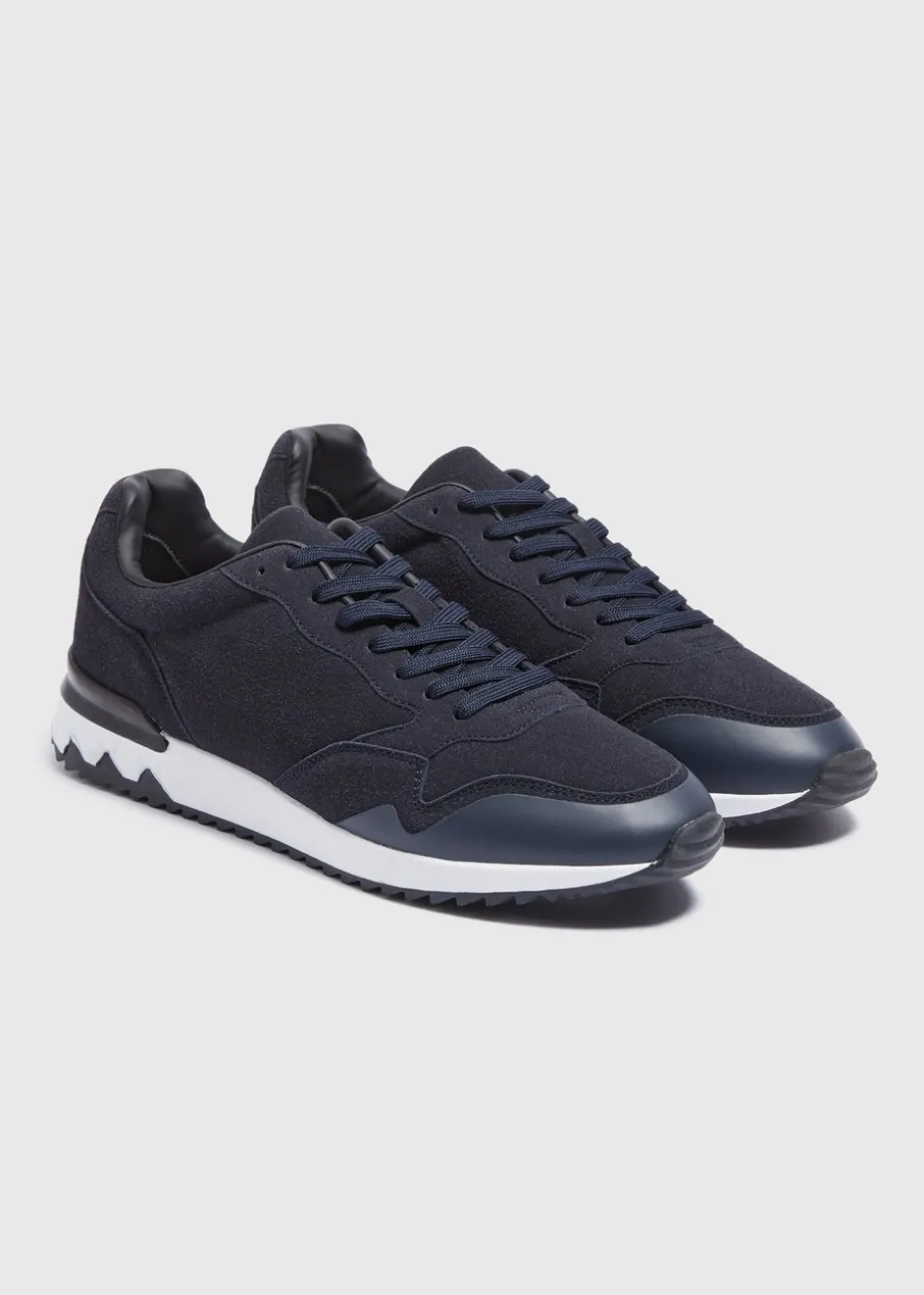 Navy Sleek Sole Running Trainers