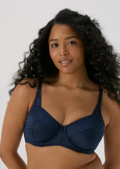 Navy Stretch Lace DD+ Bra