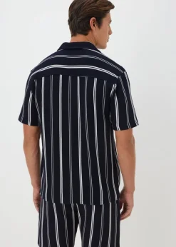 Navy Stripe Co Ord Shirt