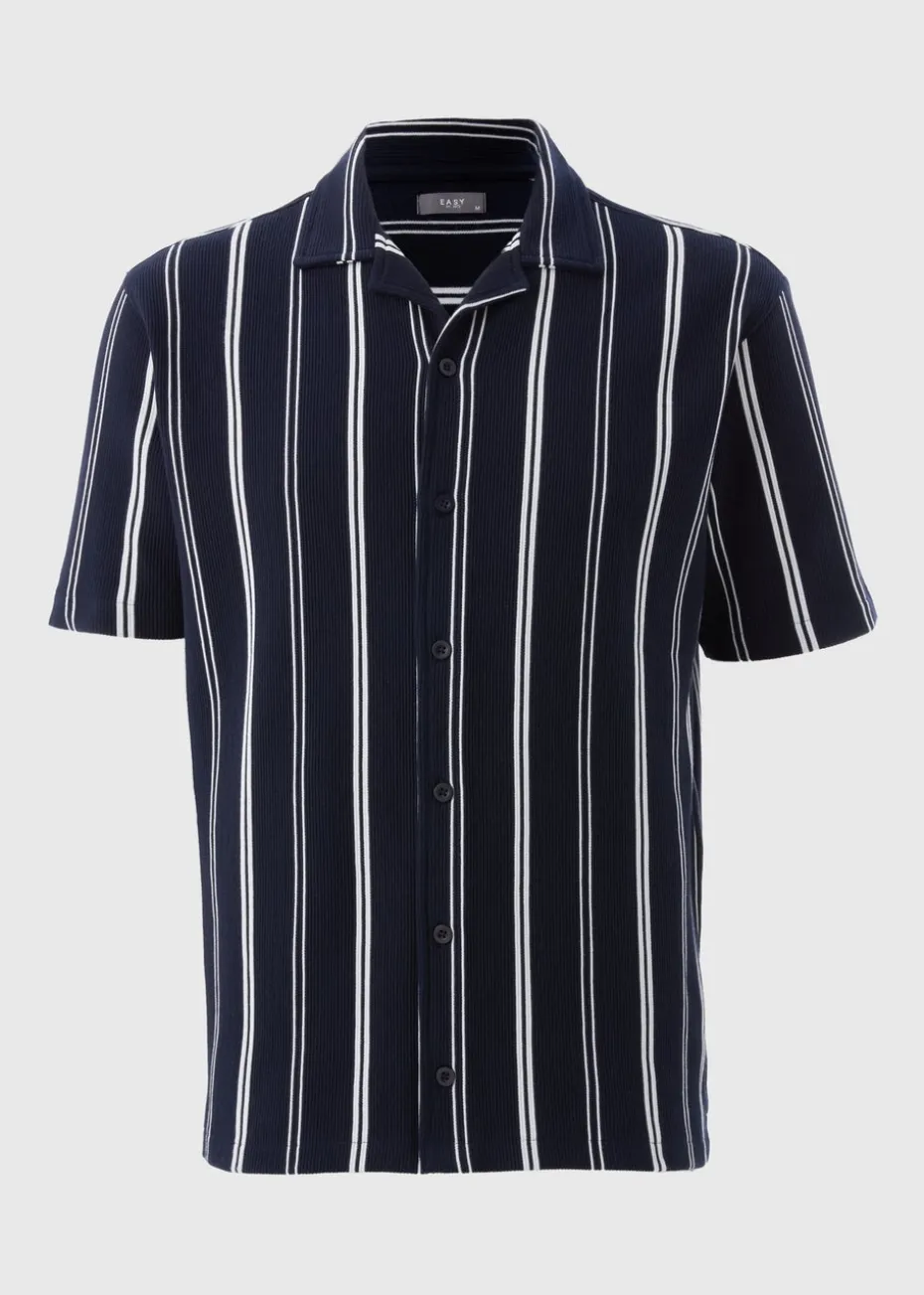 Navy Stripe Co Ord Shirt