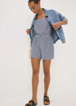 Navy Stripe Playsuit