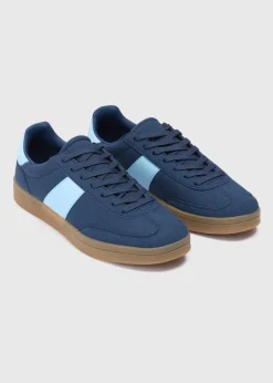 Navy Stripe Retro Trainers