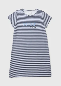 Navy Stripe Sleep Club Nightie