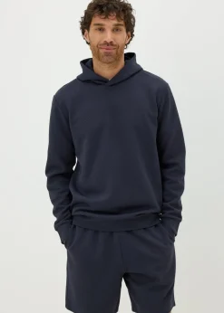 Navy Textured Hoodie