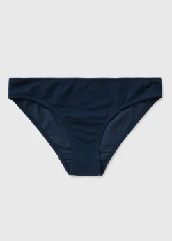 Navy V Brief Bikini Bottoms