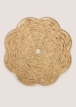 Neutral Daisy Shaped Woven Matt