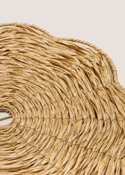 Neutral Daisy Shaped Woven Matt