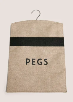 New Hessian Peg Bag