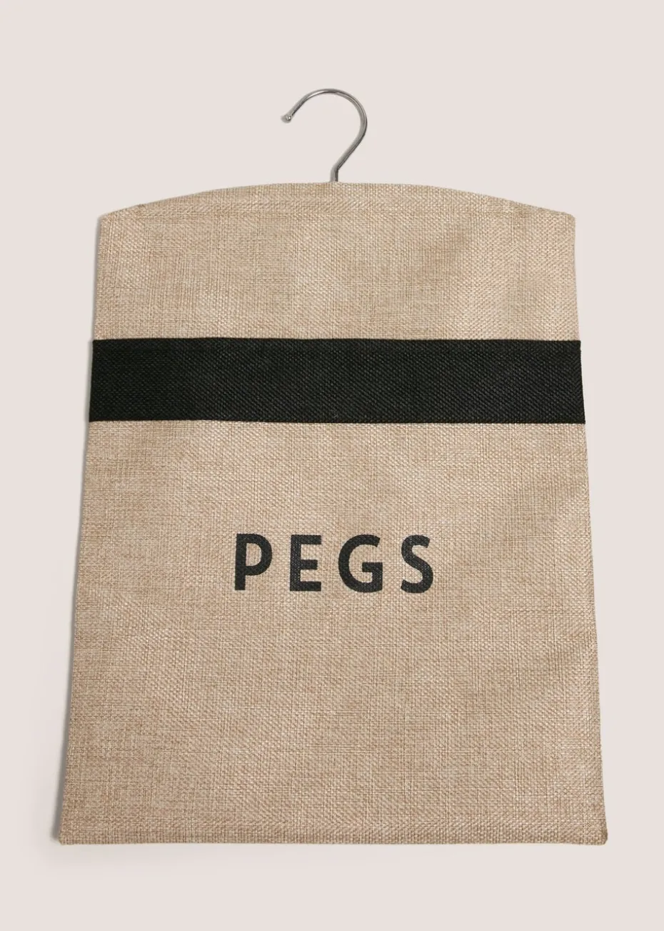 New Hessian Peg Bag