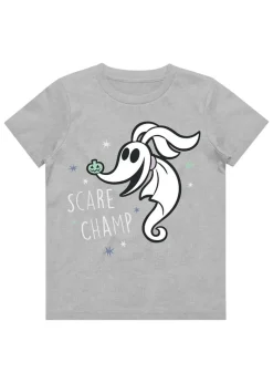 Nightmare Before Christmas Kids Grey Scare Champ T-Shirt (3-12yrs)