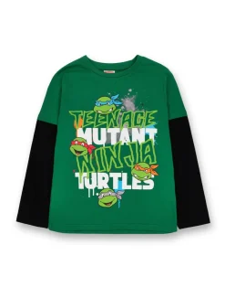 Ninja Turtles Boys Green Long Sleeved T-Shirt (3 - 10 Years)