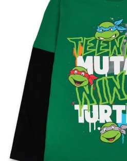Ninja Turtles Boys Green Long Sleeved T-Shirt (3 - 10 Years)