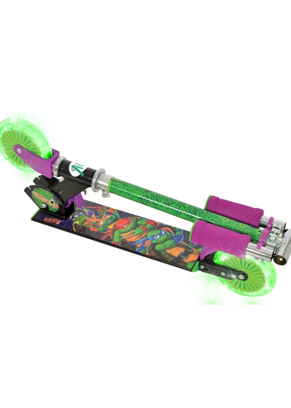Ninja Turtles Folding Inline Scooter With Light Up Wheels