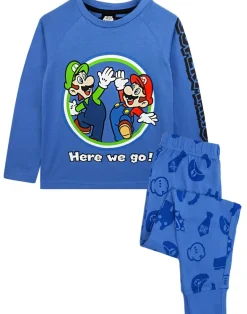 Nintendo Boys Blue Mario & Luigi Pyjama Set (5 - 14 Years)