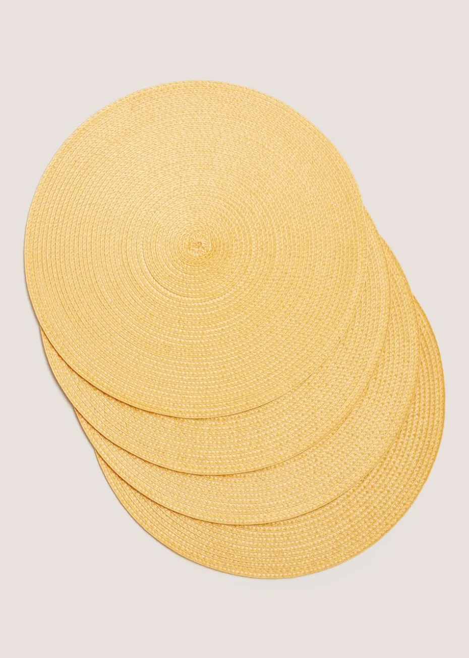Ochre 4 Pack Woven Placemats (25cm)