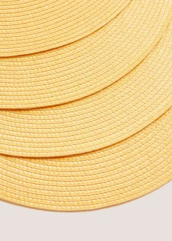 Ochre 4 Pack Woven Placemats (25cm)