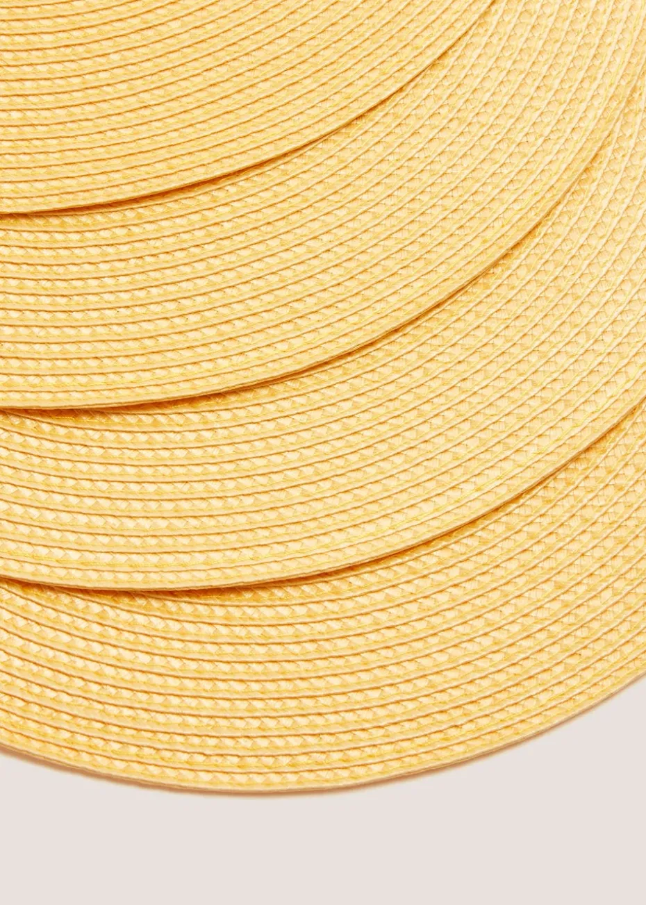 Ochre 4 Pack Woven Placemats (25cm)