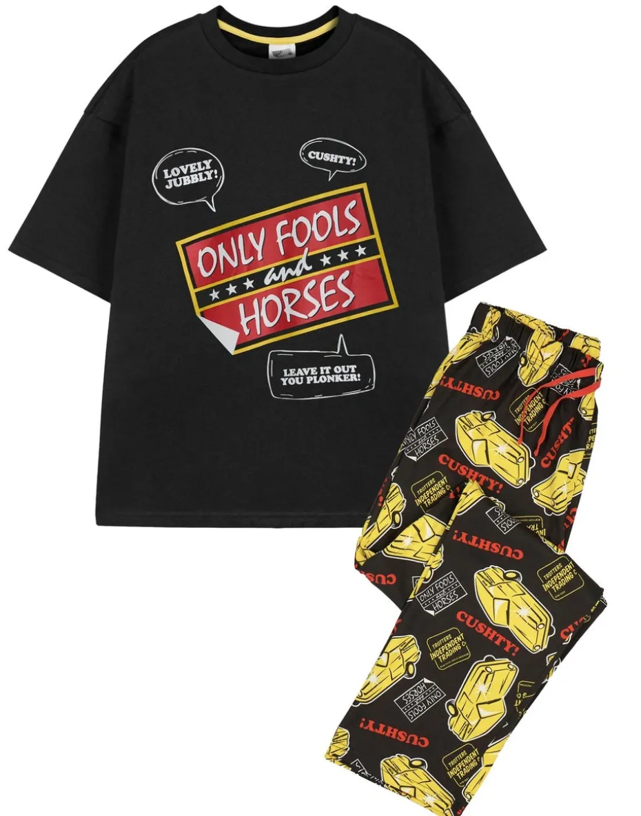 Only Fools And Horses Black Logo Pyjama Set