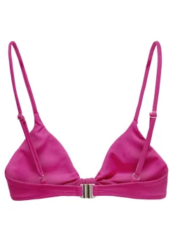 ONLY Pink Sienna Ribbed Knot Bikini Top