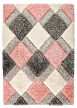Origins Blush 3D GEO Shaggy Rug