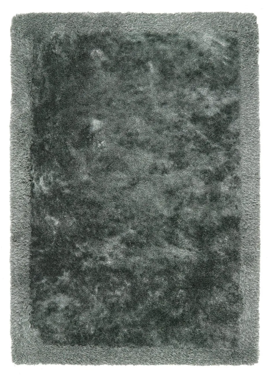 Origins Charcoal Shimmer Shaggy Border Rug