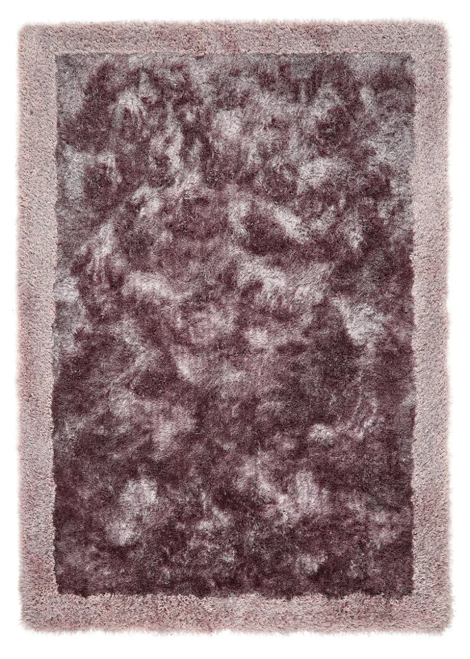 Origins Mauve Shimmer Shaggy Border Rug