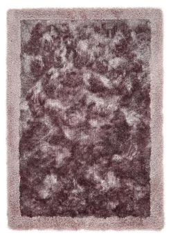 Origins Mauve Shimmer Shaggy Border Rug
