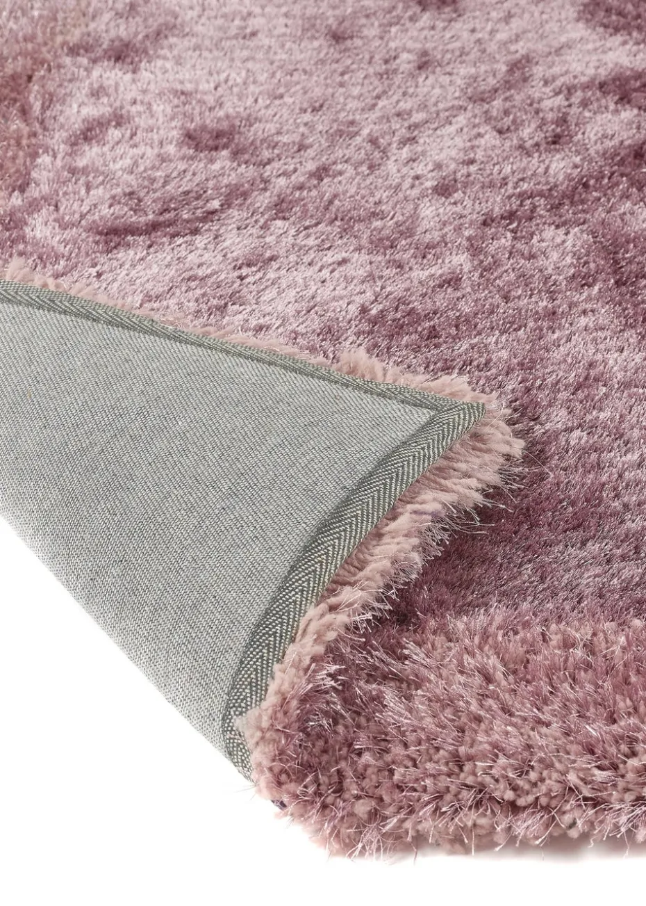 Origins Mauve Shimmer Shaggy Border Rug