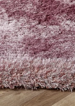 Origins Mauve Shimmer Shaggy Border Rug