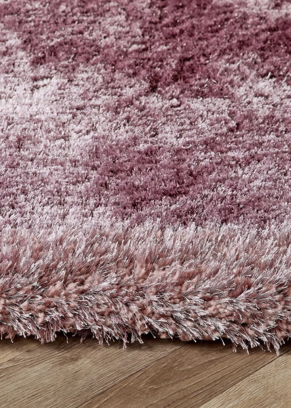 Origins Mauve Shimmer Shaggy Border Rug