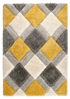 Origins Ochre 3D GEO Shaggy Rug