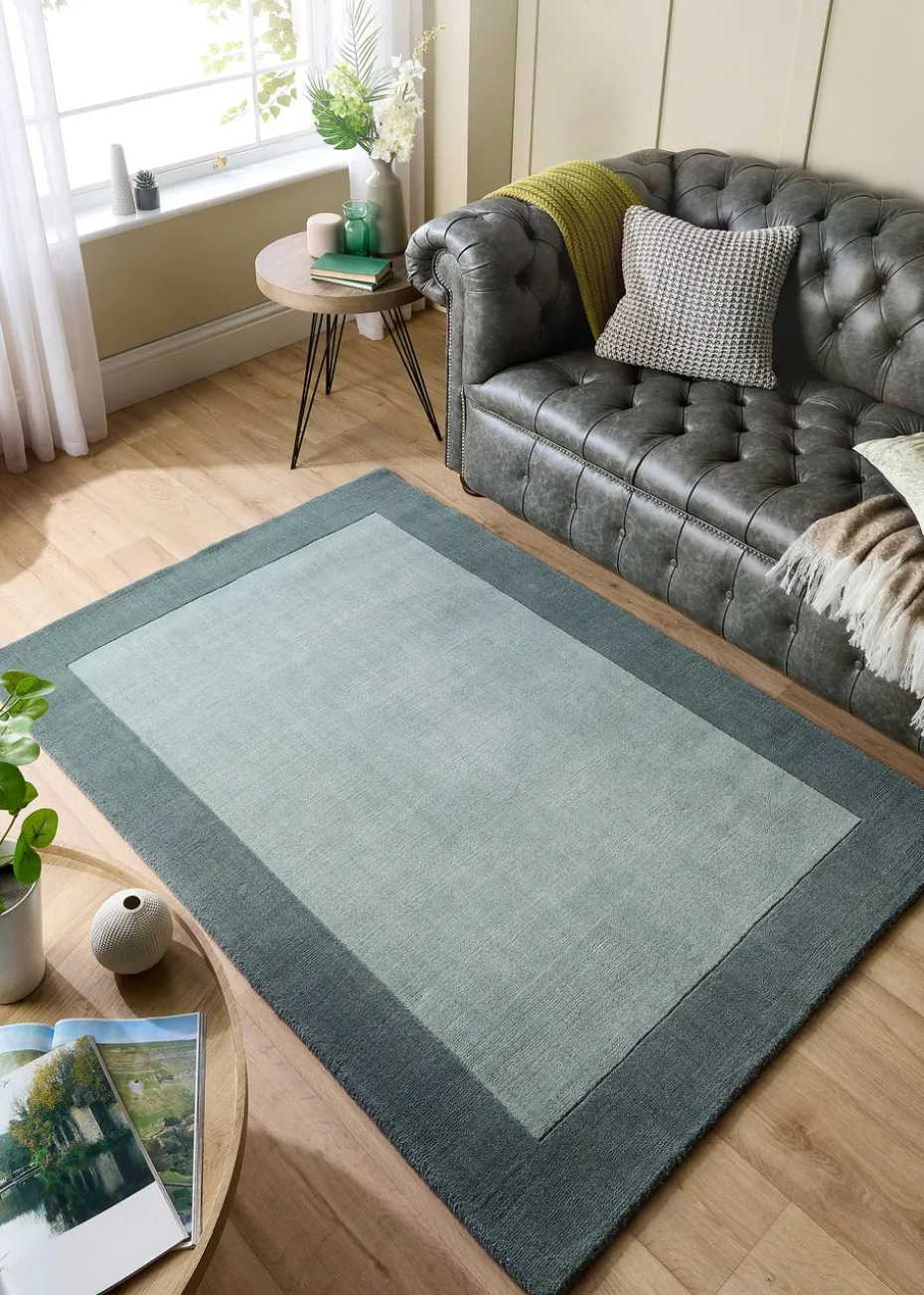 Origins Sage Green Borders Rug