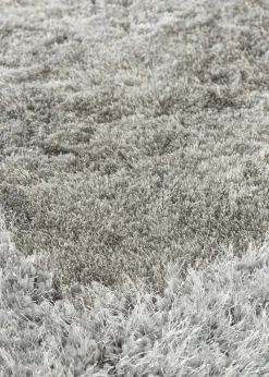 Origins Silver Shimmer Shaggy Border Rug