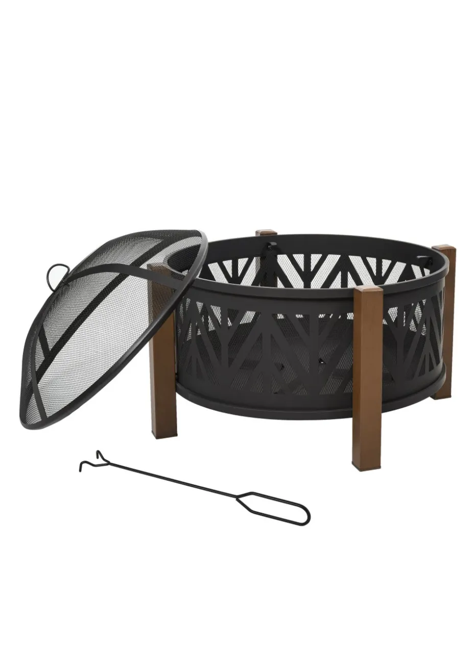 Outsunny 2 in 1 Outdoor Firepit (78cm x 78cm x 60cm)