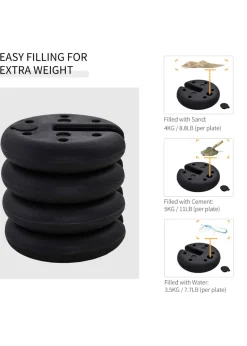 Outsunny 4 PCs Sand Fillable Weights Set for Gazebo Tent