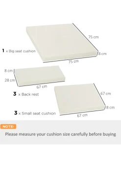 Outsunny 7 Piece Cushion Pad Set