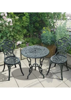 Outsunny 3 Piece Garden Cast Aluminium Bistro Set