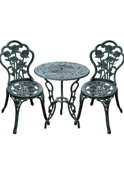 Outsunny 3 Piece Garden Cast Aluminium Bistro Set