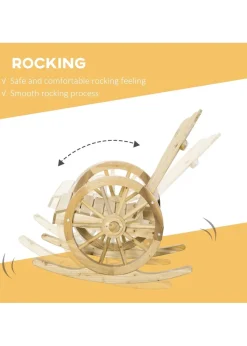 Outsunny Adirondack Rocking Chair Porch Poolside Garden Lounging