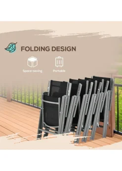 Outsunny Aluminium 7 Piece Garden Dining Set