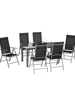 Outsunny Aluminium 7 Piece Garden Dining Set