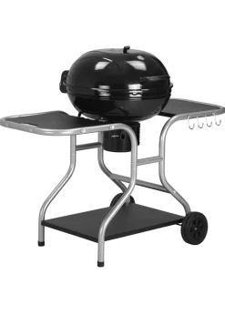 Outsunny Charcoal Trolley Barbecue Grill with Wheels (126cm x 52cm x 96cm)
