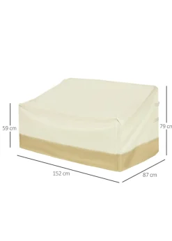 Outsunny 600D Oxford Cloth Furniture Cover 3 Seat Rattan Chair Protector Waterproof L152 x W87 x H58-79cm