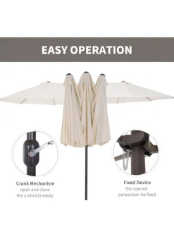 Outsunny Double-Sided Garden Parasol (4.6m) - NO BASE