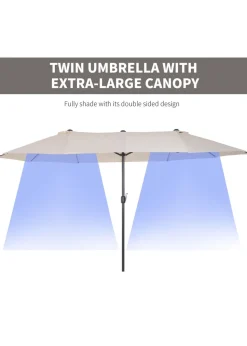 Outsunny Double-Sided Garden Parasol (4.6m) - NO BASE
