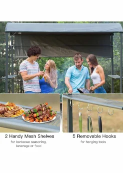 Outsunny Garden BBQ Grill Gazebo (216cm x 138cm x 218cm)